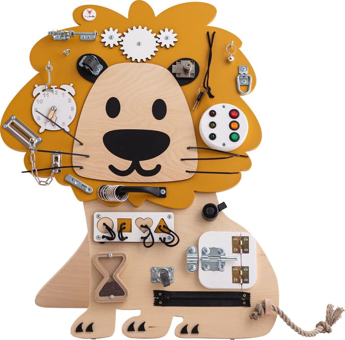 Sensorisch Bord - Lion met standaard- staand