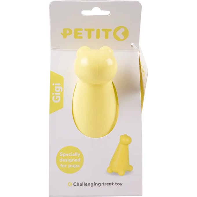 Ebi Petit Beloningsspeeltje Gigi 9x9x15 cm - Hondenspeelgoed - Geel