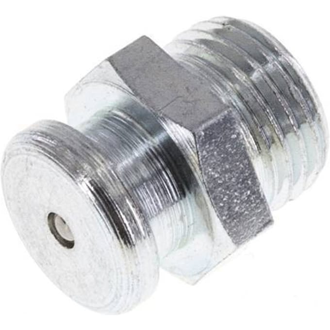 Vlak DIN 3404 Smeernippel 10mm Staal G 1/8 Inch [5 Stuks]