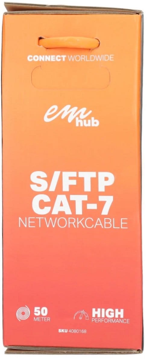 EMhub Cat7 S/FTP netwerkkabel 50 meter oranje