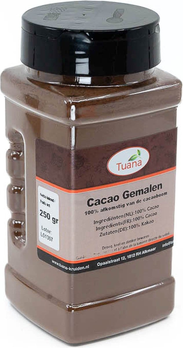 Tuana Kruiden - Cacao Gemalen - Strooibus 180gram - MP-C-0022