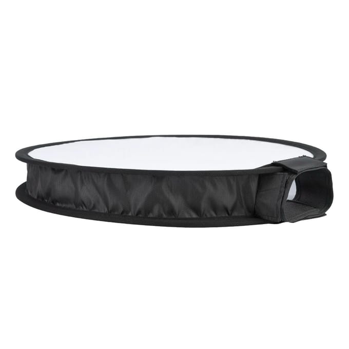 40CM Draagbare Opvouwbare Ronde Vorm Speedlite Softbox Diffuser voor Camera Flitslicht white