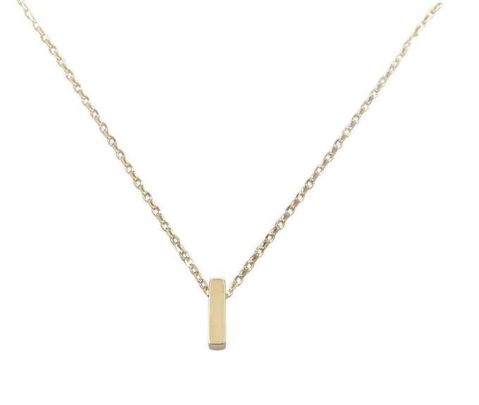 Gouden ketting met I hanger