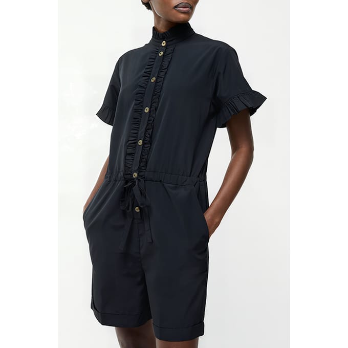 French Connection Frill Playsuit Sz18 Black Größe: 6 | Playsuits Outlet | Damen | Schwarz
