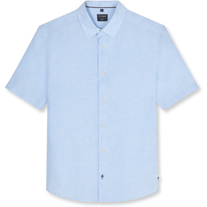 OLYMP Casual Overhemd, Regular Fit, Kent, Lichtblauw