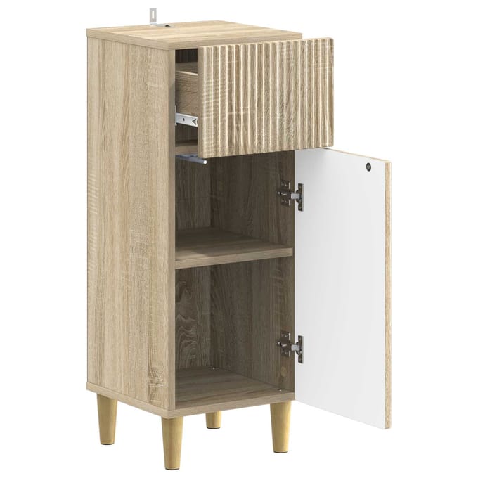 vidaXL - Badkamer - Opbergkast - ARNHEM - Sonoma - Eiken - 30 - x - 31 - x - 80 - cm