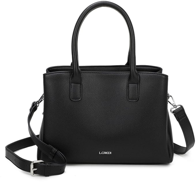 L.CREDI Handtas Schoudertas Polly Hand Bag Black Zwart