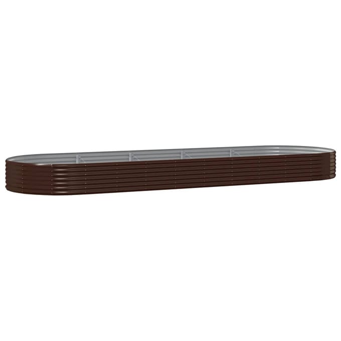 vidaXL - Plantenbak - 450x140x36 - cm - gegalvaniseerd - staal - bruin