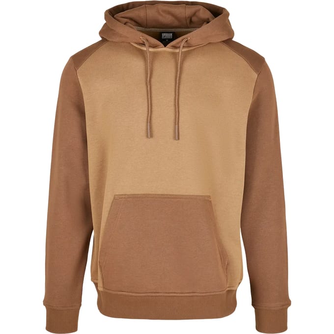 Urban Classics - 2-Tone Raglan Hoodie/trui - M - Bruin