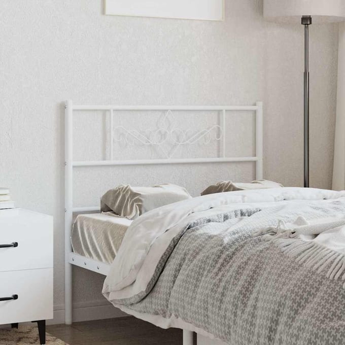 vidaXL Vervangend hoofdbord 75 cm metaal wit