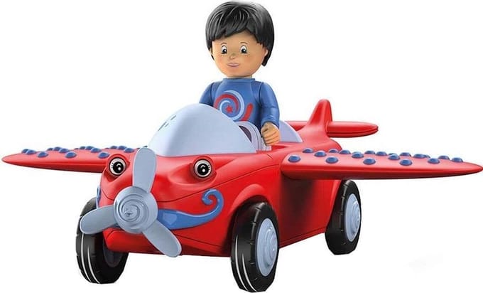 Toddys Speelgoedauto Leo Junior 21 Cm Rood/paars 2-delig