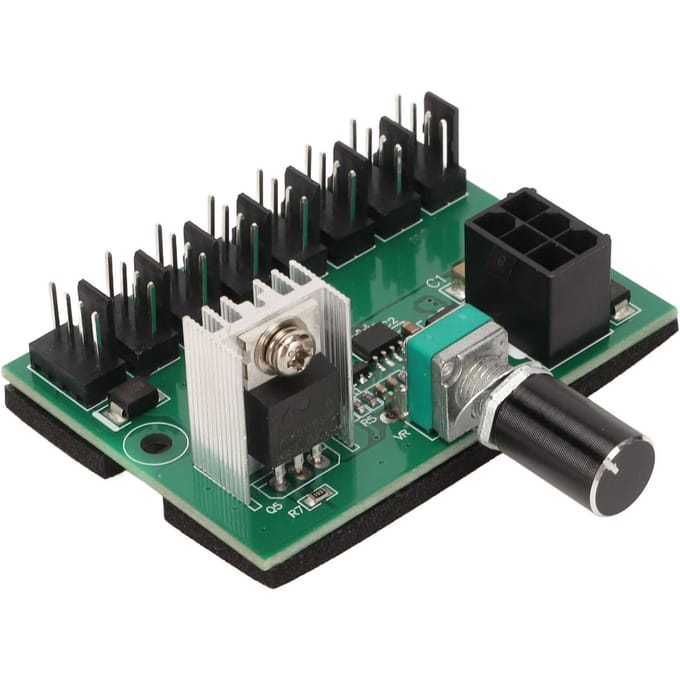 Ventilator Splitter Controller Hub NKFV8 1 DC 12V PWM 8-Kanaals Computer Ventilator Hub voor 4-pin 3-pin 2-pin PC black