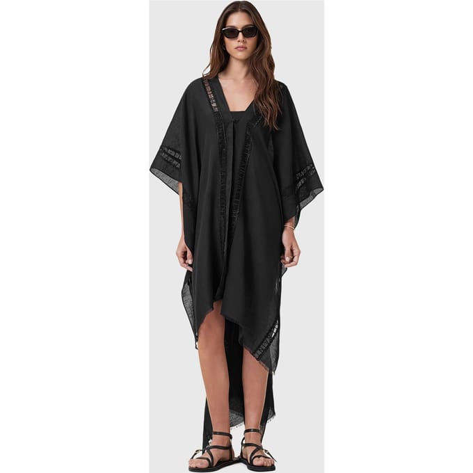 AllSaints Anthea Ruana Black Maat: OS | Wikkeljassen Outlet | Dames | Zwart