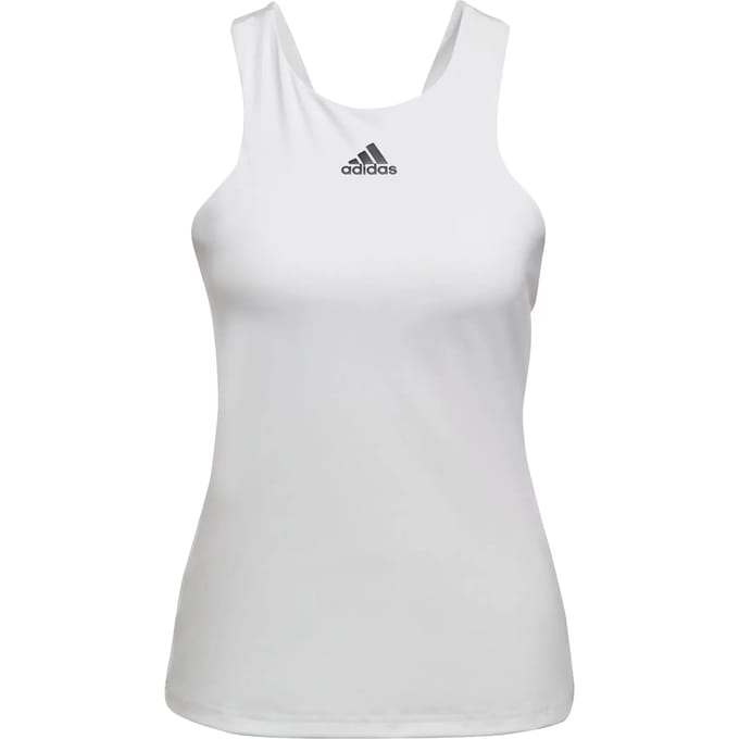 adidas Y Tanktop Dames-Wit Aluminium