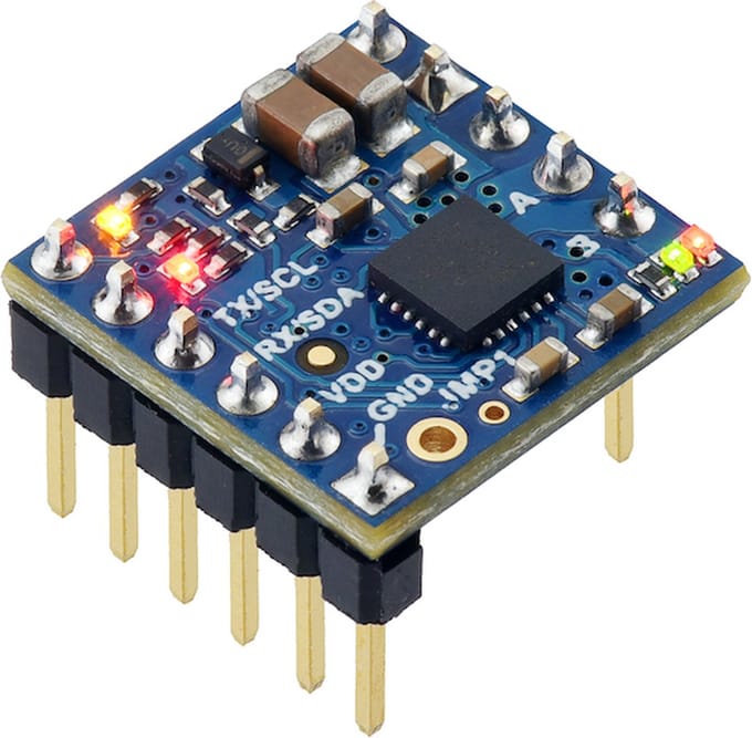 Motoron M1U256 enkele seriële motorcontroller (header pinnen gesoldeerd) Pololu 5062