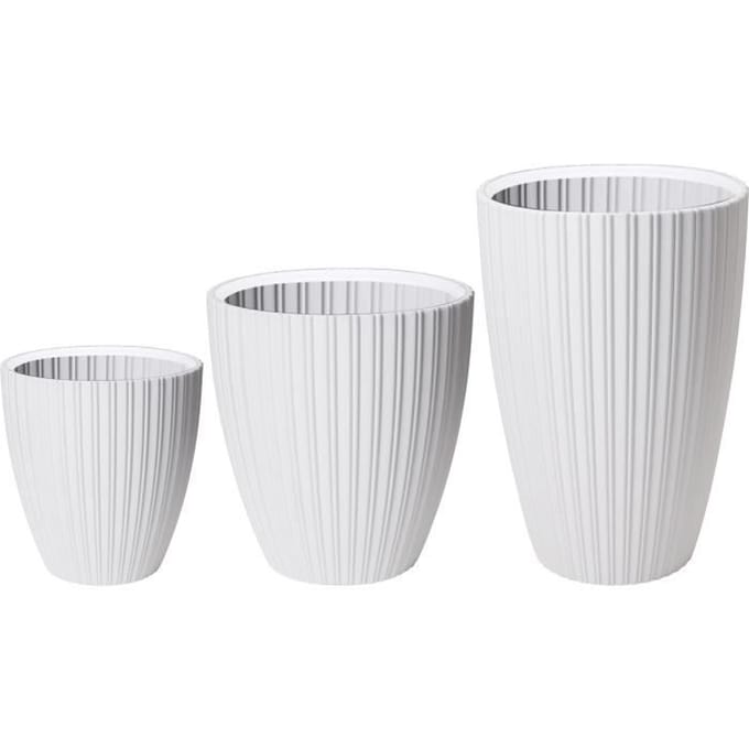GARDEN ID – Fancy witte plantenbak – 40x42 cm – 36 L