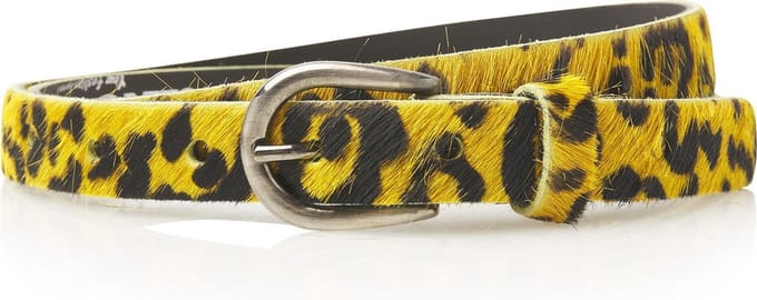 Take-it 2cm smalle riem panter geel 20495 - Maat 85 - Totale lengte riem 100 cm