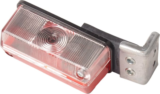 Hella breedtelicht Rood/Wit op haakse houder