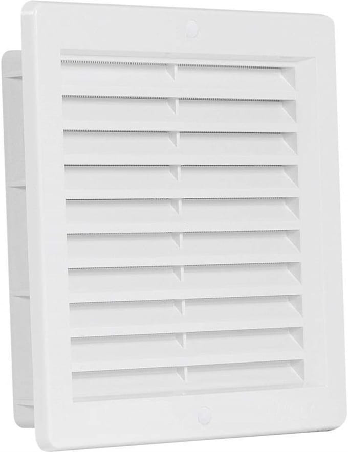 Ventilatierooster Afvoerrooster Buiten Wit 200x200 mm met Insectenhor