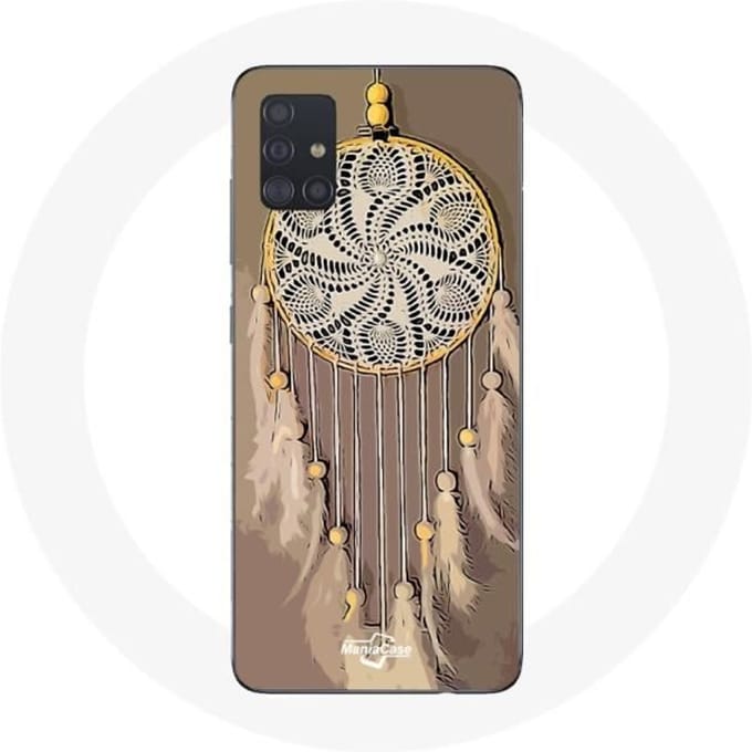 Coque - MANIACASE - Samsung Galaxy A51 - Marron - Attrape Rêve - Souple marron