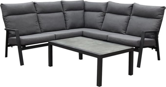 Pacific hoek loungeset 4 delig aluminium antraciet