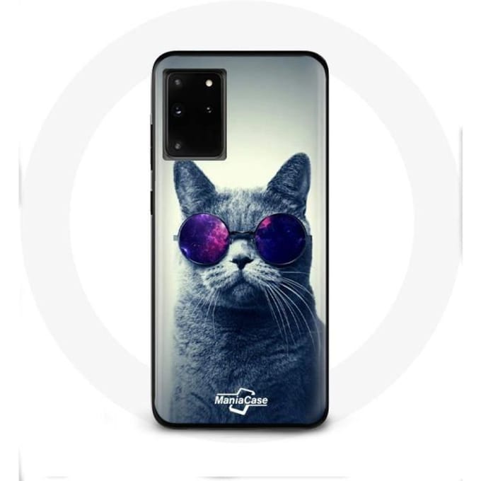 Case voor Samsung Galaxy S11 Plus Kat met paarse bril