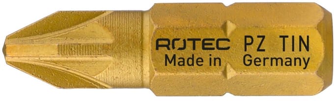 Rotec PRO Schroefbit PZ 3, L=25, C6.3, TIN (vpe 10)