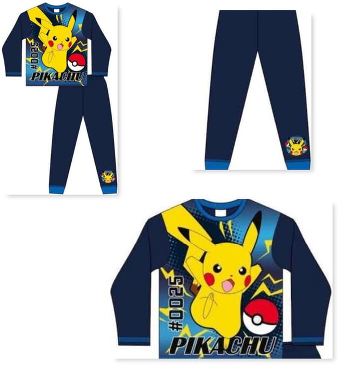 Pokémon Pikachu Pyjama - Maat 110/116 - Blauw - Kinderpyjama
