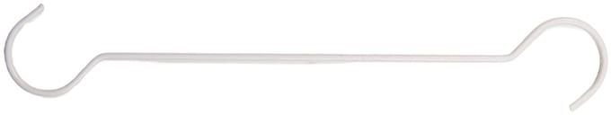 Clayre & Eef Haak 110x6x1 cm Wit Metaal