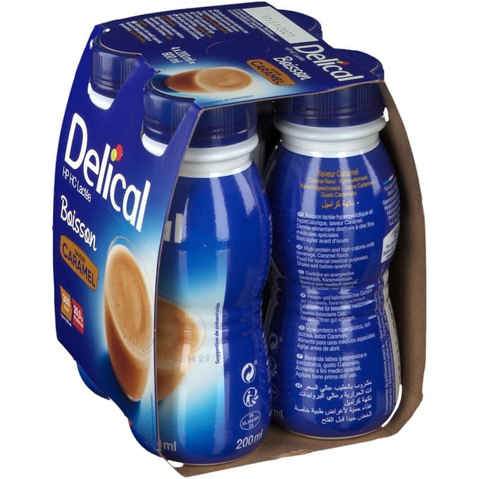 Delical Melkdrank HP-HC Karamel 360kcal 4x200 Vloeistof