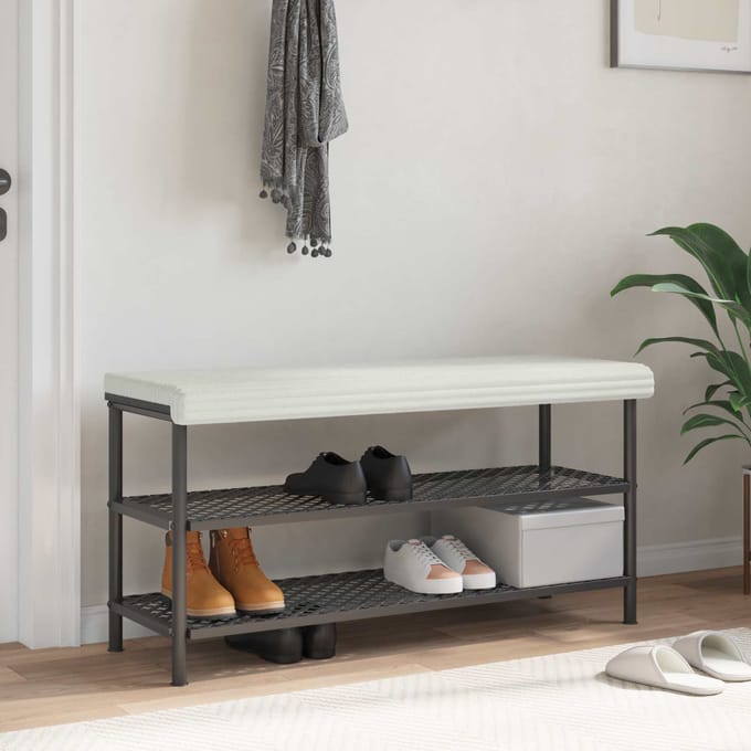 vidaXL - Bankkussen - Pluche - Corduroy - Crèmekleurig - Diepte - 35 - cm
