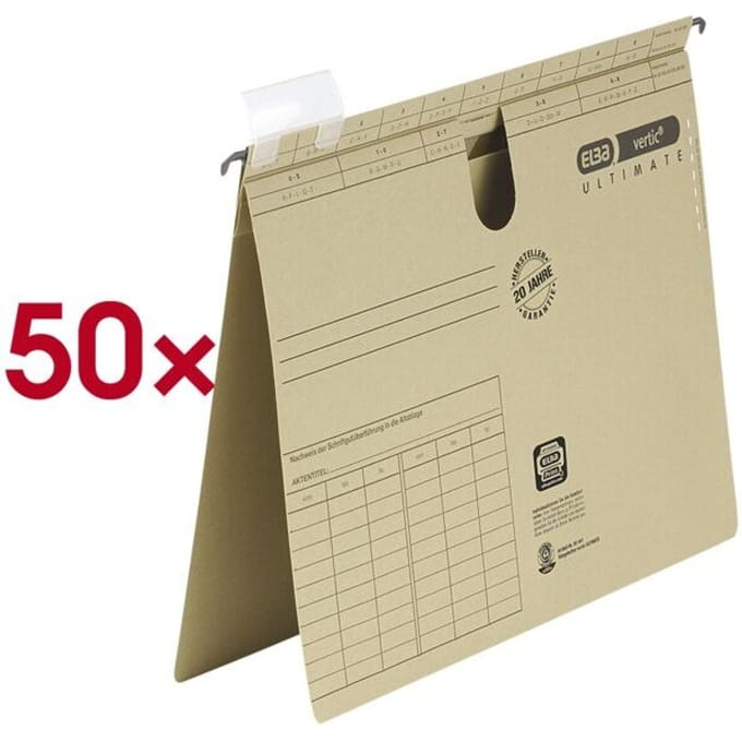 ELBA vertic® hangsnelhechters ULTIMATE, A4, met duimuitsparing, 50 stuks
