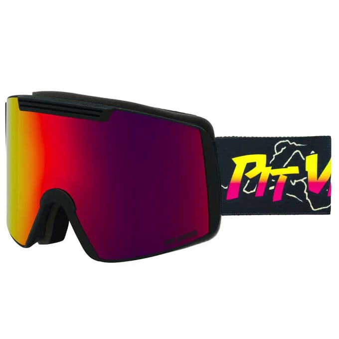 Pit Viper The Power Surge Backslap Large Skibril Zwart Red Revo/CAT3 Man,Vrouw