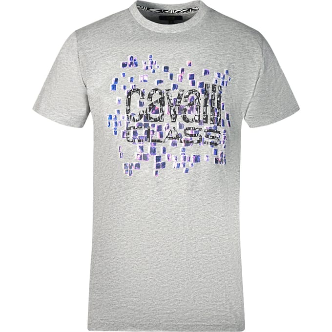Cavalli Class Schaalontwerp Logo Grijze T-Shirt