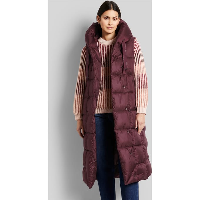 Bugatti Damen Gewatteerd vest met asymmetrisch silhouet