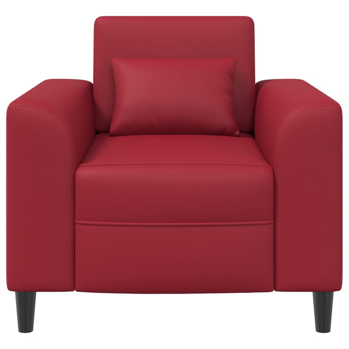 vidaXL - Fauteuil - Wijnrood - Kunstleer