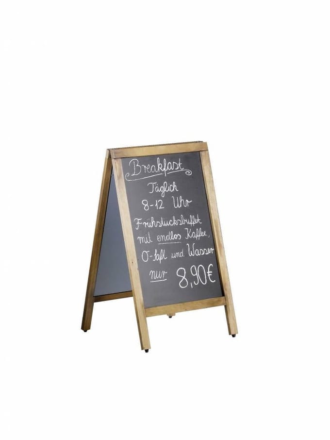 SARO Krijt- Stoepbord met Houten Lijst 50x85cm