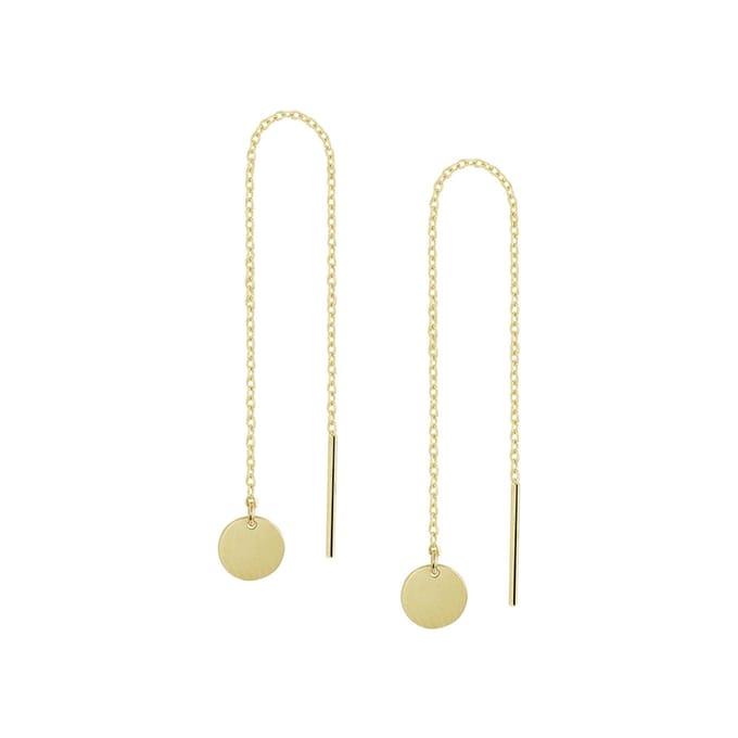 Marie Celeste doortrekoorbellen rondjes - 5.5 mm - Goud