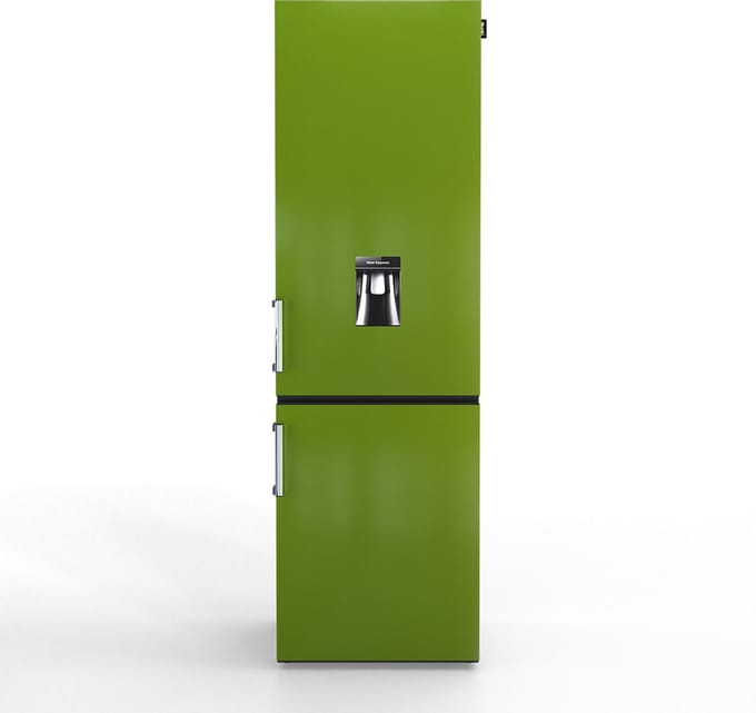 Nunki Large H2O – Koel-vriescombinatie – Waterdispenser – E-klasse – 268 liter – Front Grass Green Gloss