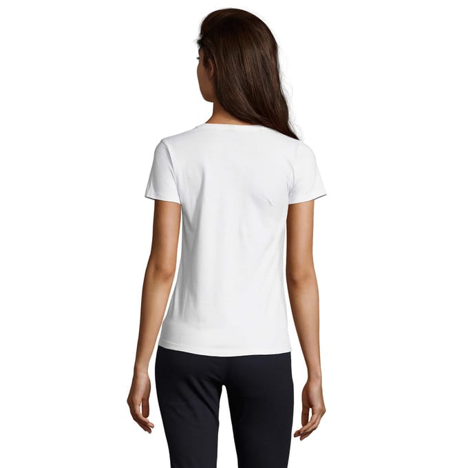 SOLS Dames/Dames Imperial V Hals T-shirt (Wit)