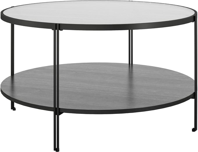 Wainwright-Salontafel Rond - Zwart Eiken