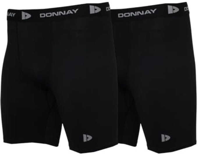 2-Pack Donnay - Compressie Short - Thermo/Sportshort (15cm) - Heren - Black (020) - maat M