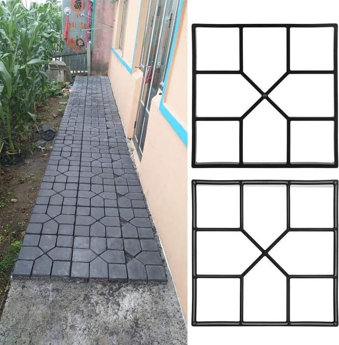 Tuintegels voor Buiten, 40x40 cm, DIY Gietmal Set voor Tuin en Terras