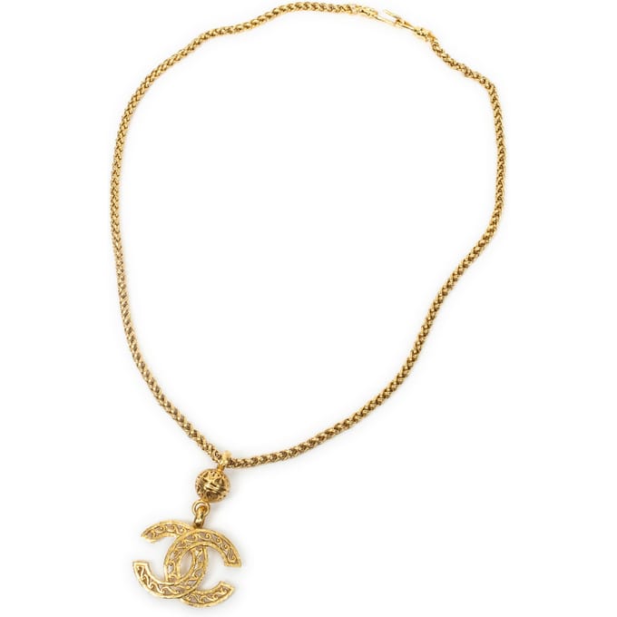 Large CC Pendant Necklace   Ketting