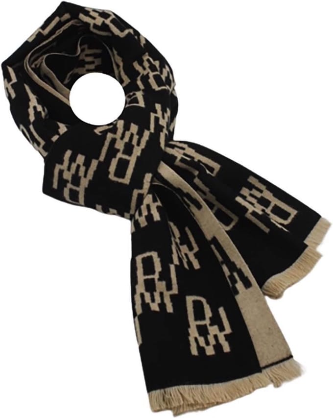 Winter Sjaal Dames Sjaal Zwart-Beige
