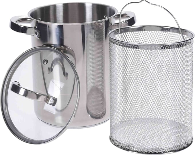 Excellent Houseware asperge pan met glazen deksel - RVS - 4 liter