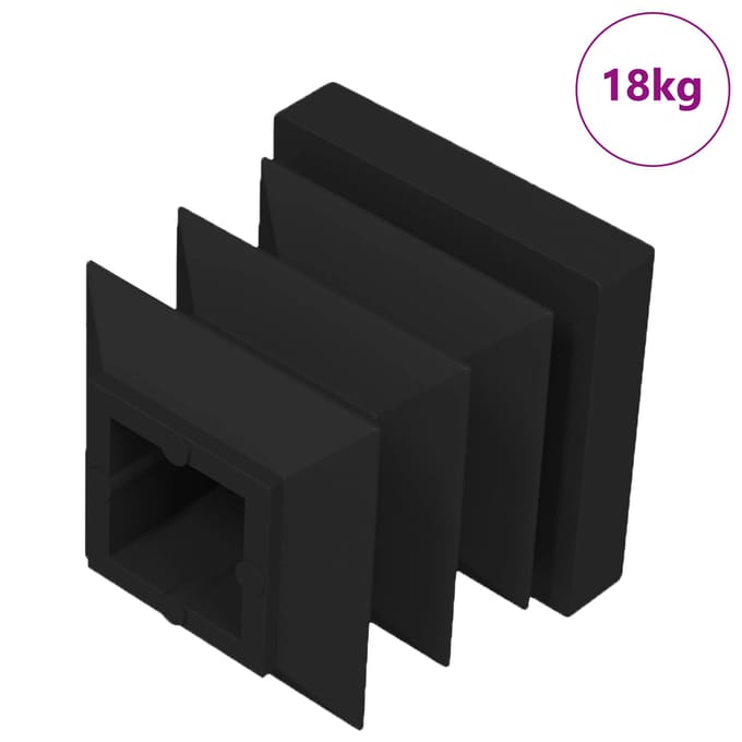 vidaXL - Einddoppen - 10909 - st - Zwart - 15 - x - 15 - x - 15 - mm - PP