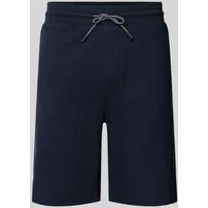 Sweatshorts met structuurpatroon en tunnelkoord