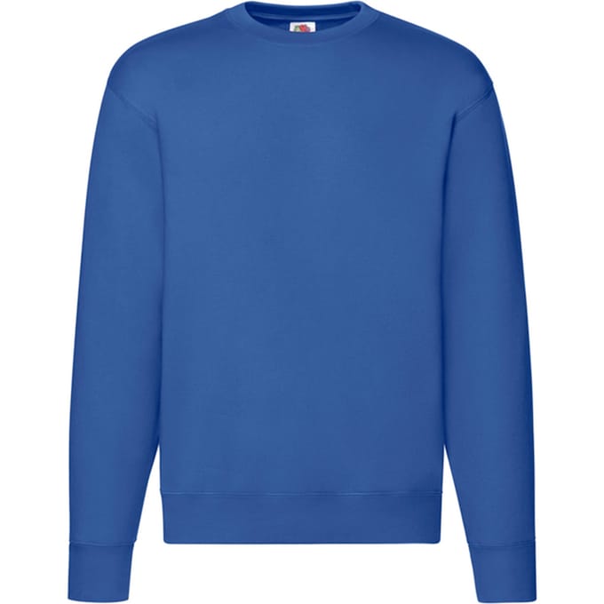Fruit of the Loom Heren Premium Ingelegd Sweatshirt (Koningsblauw)
