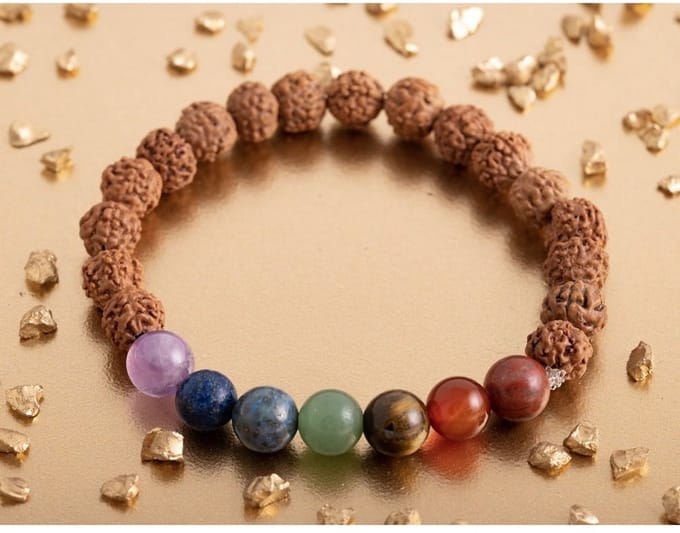 Chakra Rudraksha armband